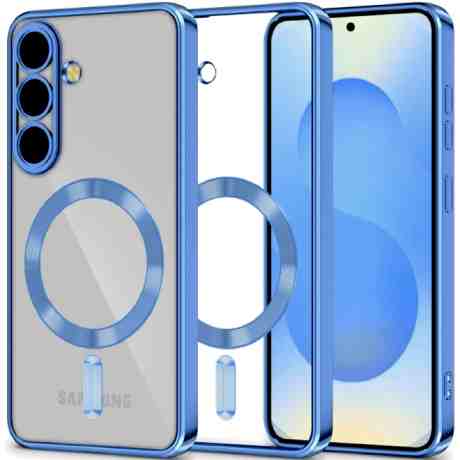 ΘΗΚΗ ΚΙΝΗΤΟΥ ΔΙΑΦΑΝΗ ΜΕ ΜΠΛΕ ΠΛΑΙΣΙΟ ΓΙΑ SAMSUNG S23 ULTRA