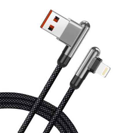 ΚΑΛΩΔΙΟ ΦΟΡΤΙΣΗΣ USB (M) ΣΕ LIGHTNING (M) ΓΩΝΙΑ 1M 2.4A EZRA