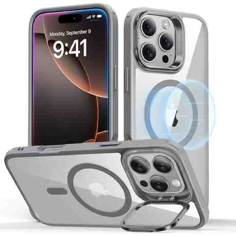 ΘΗΚΗ ΚΙΝΗΤΟΥ CLEAR MAGSAFE CAM STAND ΓΚΡΙ ΓΙΑ IPHONE 16