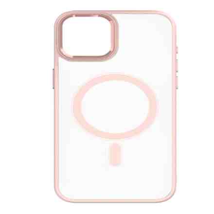 ΘΗΚΗ ΚΙΝΗΤΟΥ ΣΧΕΔΙΟ MAGNETIC ΔΙΑΦΑΝΗ ΜΕ ROSE GOLD ΠΛΑΙΣΙΟ ΓΙΑ IPHONE 15