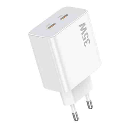 ΚΕΦΑΛΗ ΦΟΡΤΙΣΗΣ 35W DUAL TYPE-C WHITE