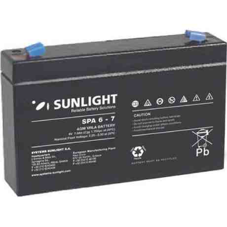ΜΠΑΤΑΡΙΑ ΜΟΛΥΒΔΟΥ 6V 7.0AH SUNLIGHT